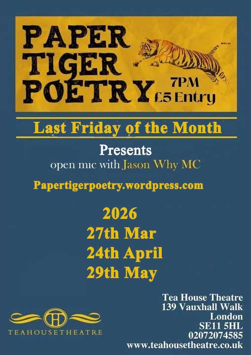 paper-tiger-March-2026 New Authors. Paper Tiger Poetry - Open Mic